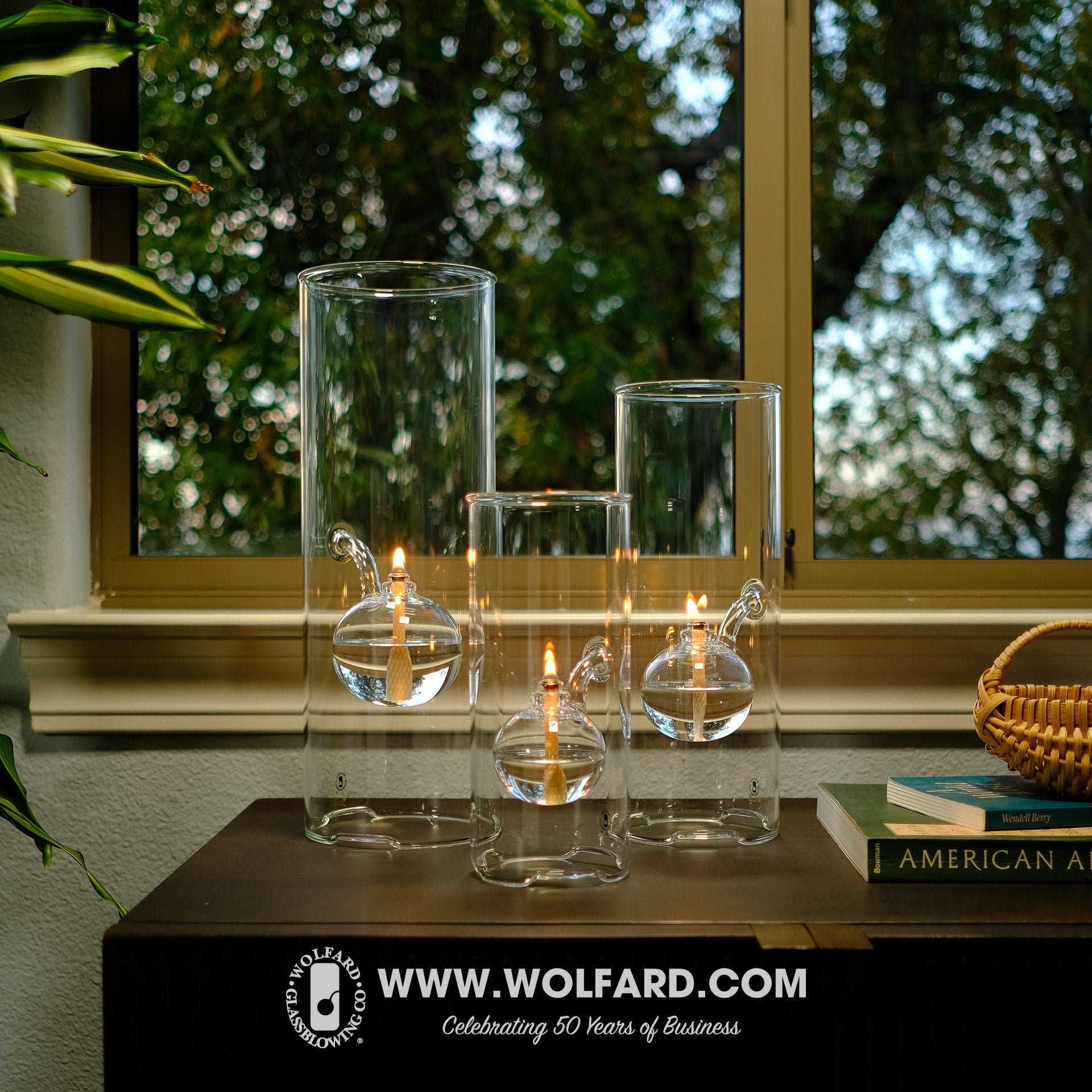 wolfard クラシックオイルランプ XL Trio - Classic Wolfard Oil Lamps – Wolfard Glassblowing Co.