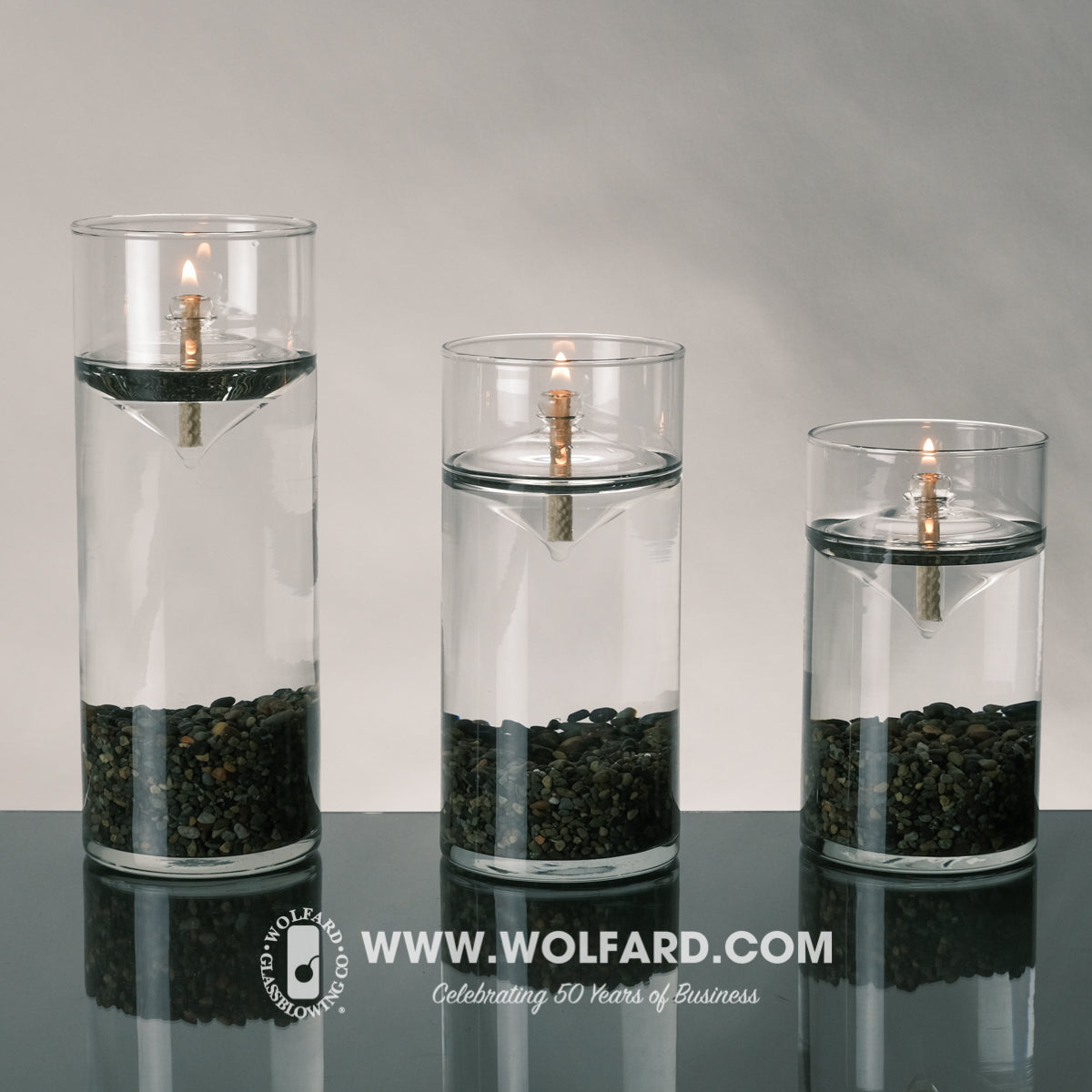 Trio - Wolfard Floater Oil Lamps