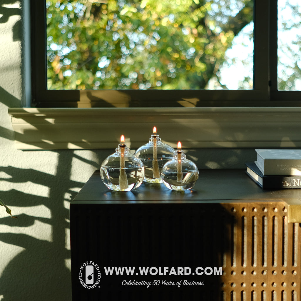 Trio - Wolfard Flower Bulb Oil Lamp – Wolfard Glassblowing Co.