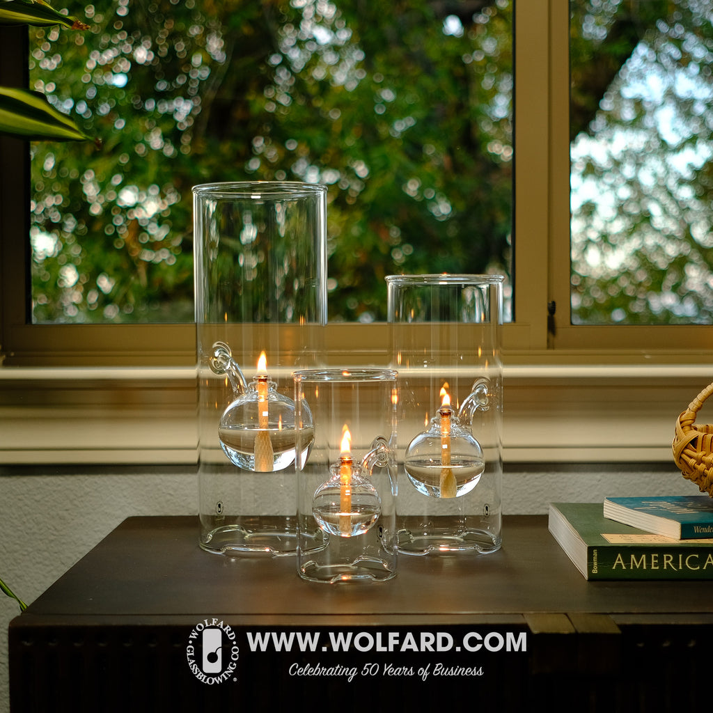 Trio - Classic Wolfard Oil Lamps – Wolfard Glassblowing Co.