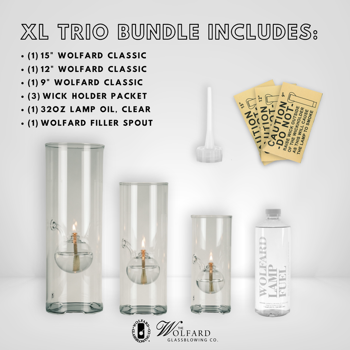 XL Trio - Classic Wolfard Oil Lamps