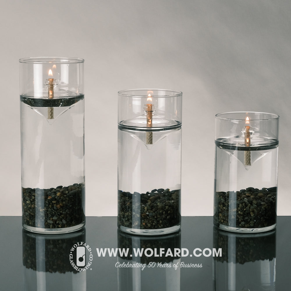 Vintage Wolford Oil Lamp Glass Lamp MCM Design Candle Handblown Glass Oil  Lantern Anniversary Gift Wedding, Gift Housewarming Gift NOS 