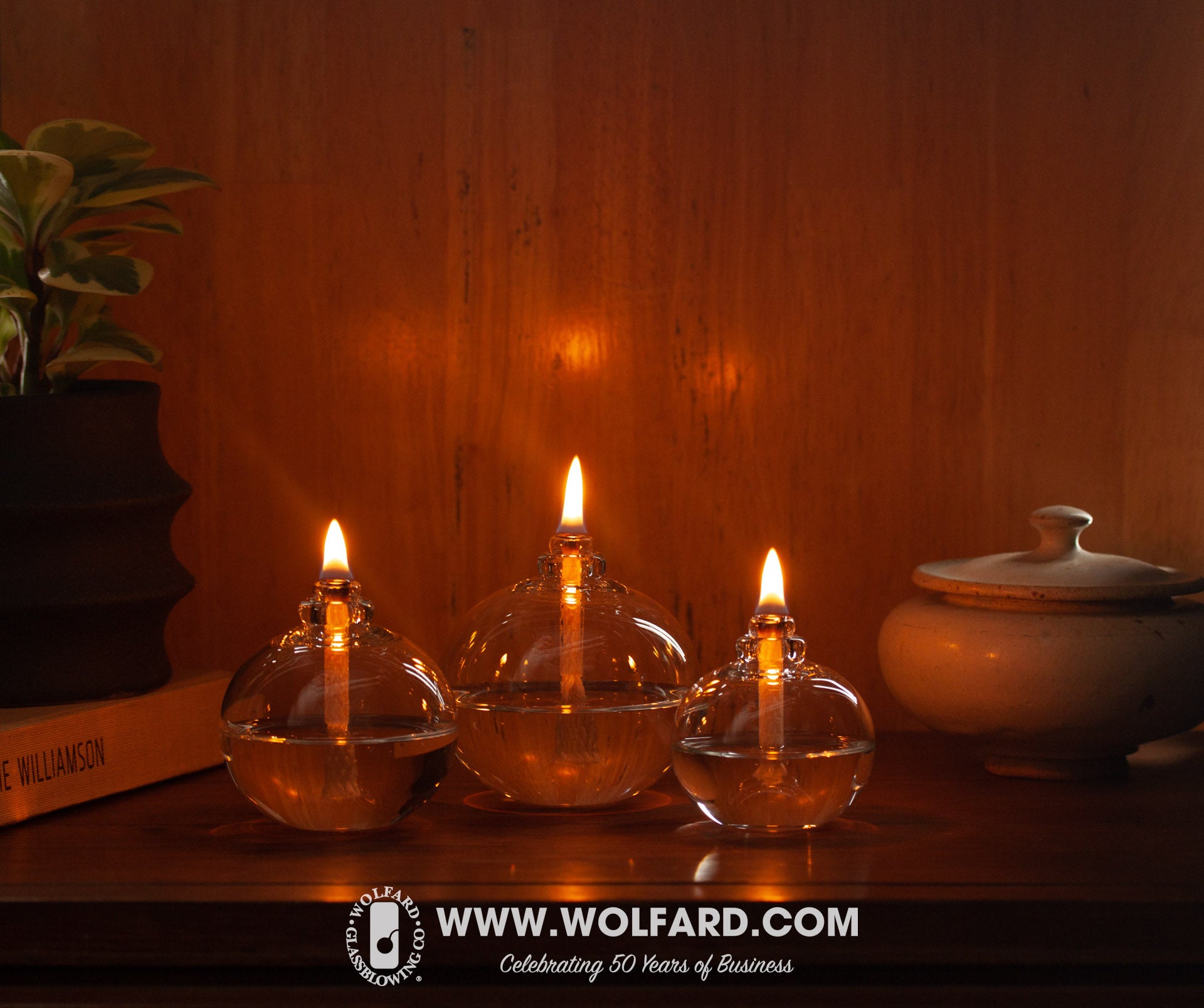 Wolfard Flower Bulb Oil Lamps Wolfard Glassblowing Co